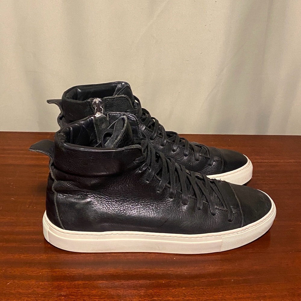 John Varvatos Reed 315 High Top Leather Zip Sneakers Shoes Size 9